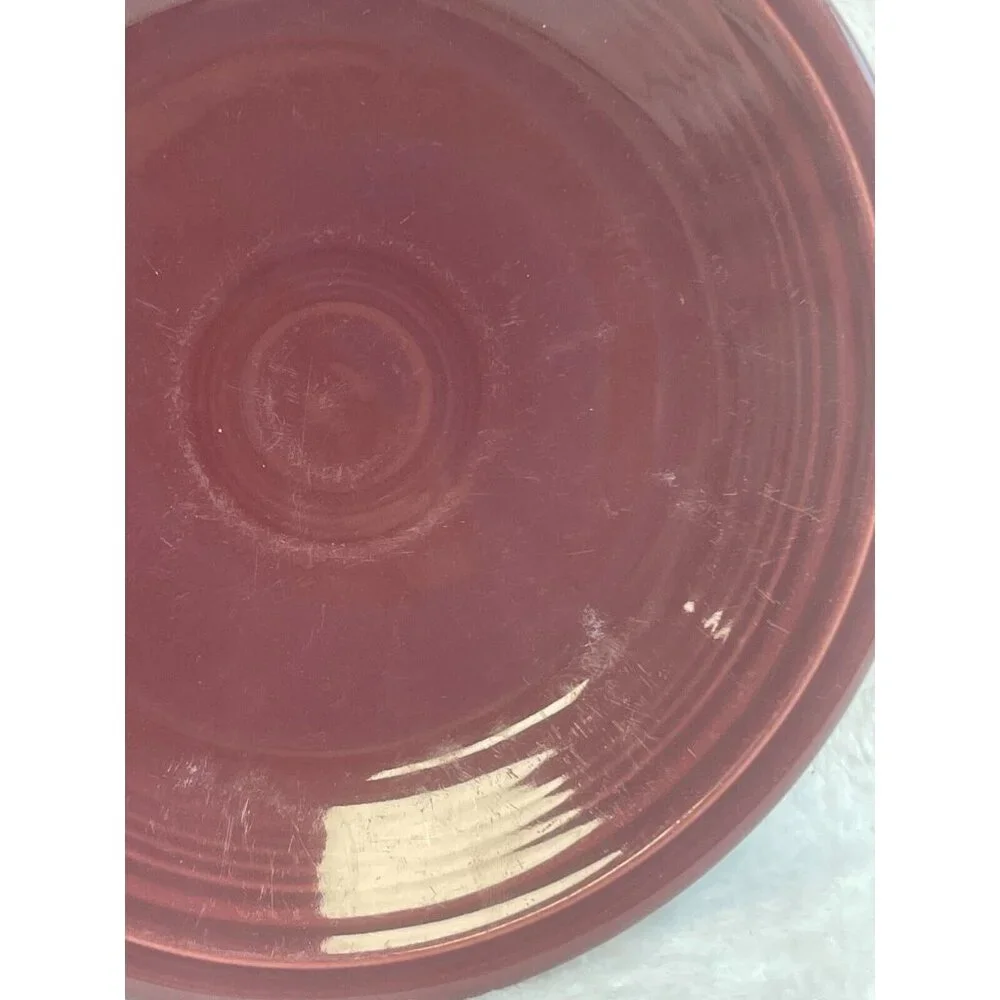 Homer Laughlin China Co Fiestaware Claret Burgundy Dessert Plate Round Lead Free